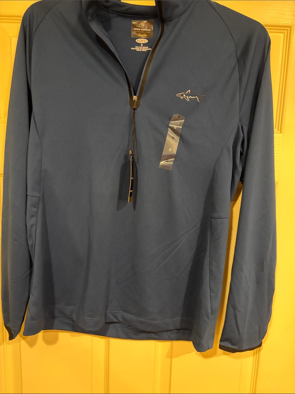 Greg Norman Collection Slate Blue Quarter-Zip Performance Pullover
